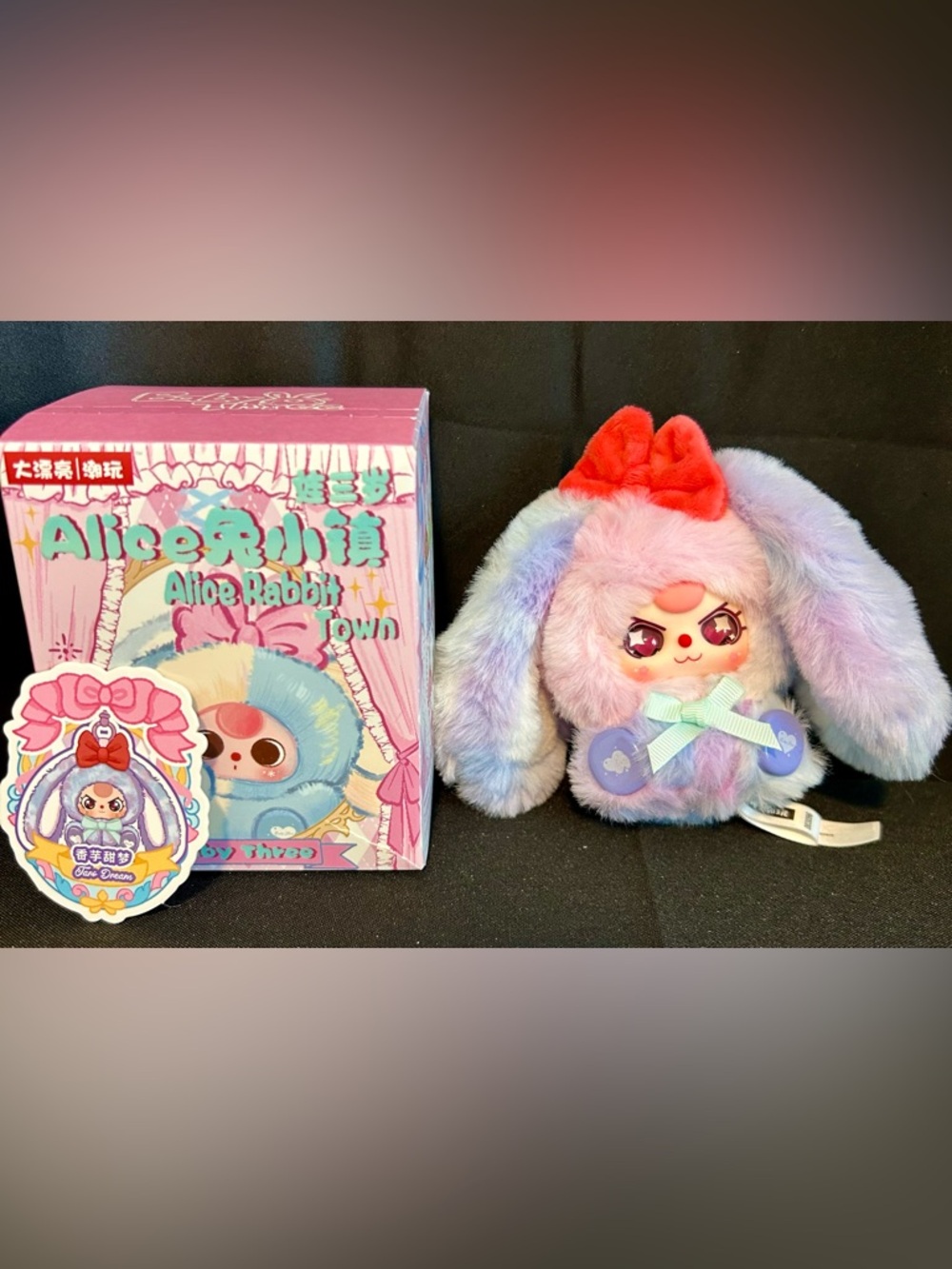 Alice Rabbit Town Plush Bunny - Pastel Pink, Purple & Blue
